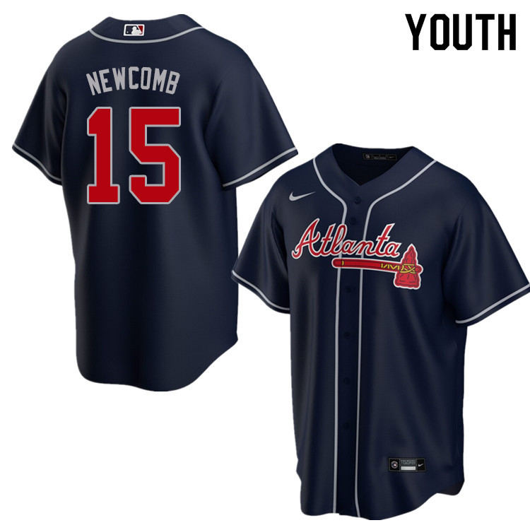 Nike Youth #15 Sean Newcomb Atlanta Braves Baseball Jerseys Sale-Navy